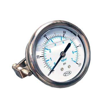 Imagem de Manômetro Zyia Pressão Da Água 100 Psi 1/4 Conexão Traseira