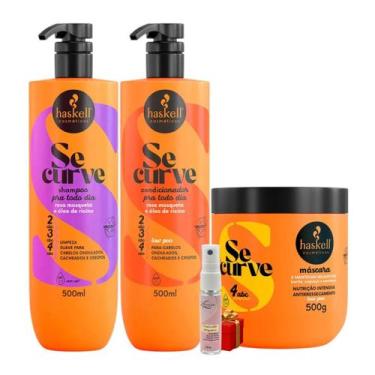 Imagem de Kit Se Curve Shampoo + Condicionador + Máscara 3 Manteigas 500ml Haske