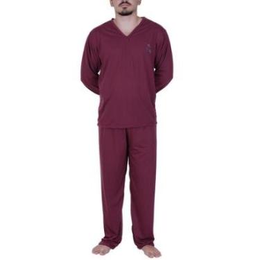 Imagem de Pijama de Inverno Manga Longa Calça Comprida Adulto Masculino Terra e Mar-Masculino