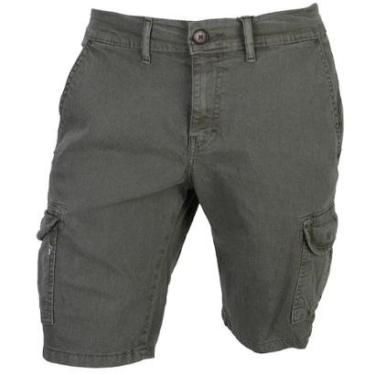 Imagem de Bermuda Sarja Masculina Ogochi Cargo Concept Verde - 00352-Masculino
