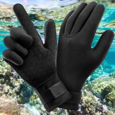 Imagem de Luvas De Neoprene De 3mm Para Mergulho E Surf Térmicas Antiderrapantes