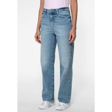 Imagem de Calça Jeans Guess Relaxed Straight Azul-Feminino