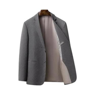 Imagem de Blazer Masculino Slim Fit De Cor Sólida Para Negócios Casuais E Casame