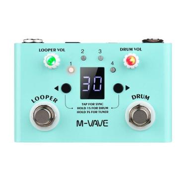 Imagem de Pedal Guitarra Drum Looper M-Vave Cuvave Lost Tempo Tuner