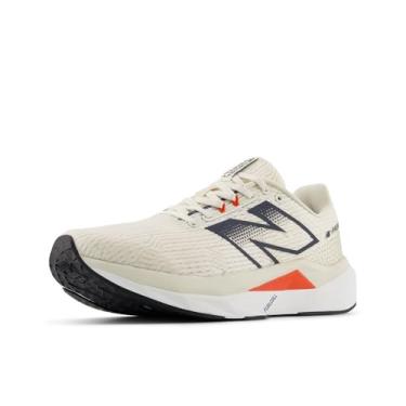 Imagem de New Balance Fuelcell Propel V5 masculino, Linho/Nb Azul-marinho/Neo Flame, 38