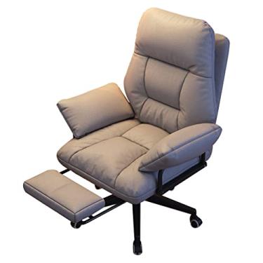 Imagem de Cadeira reclinável ergonômica de jogos para quarto, escritório em casa - cadeira de estudo de sofá preguiçoso, encosto reclinável, assento de mesa, móveis de sala de estar