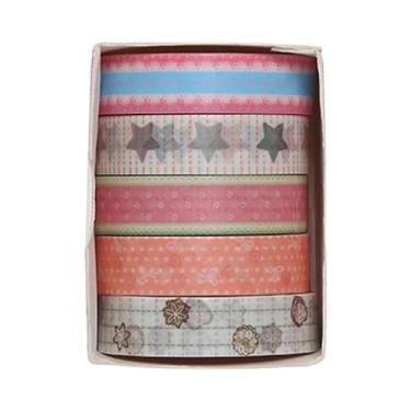 Imagem de Fita Washi Floral Romântica 5 Rolos Fita Decorativa Fofa DIY Fresca Pa