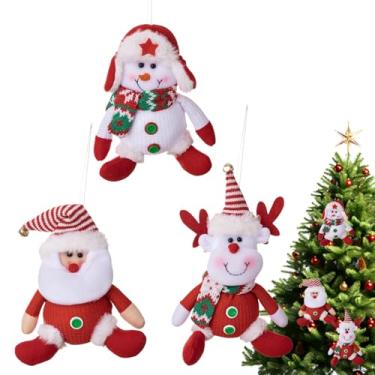 Imagem de Enfeites de Natal, de neve de Papai Noel, de neve, alce, pingentes de decoração de Natal - para quarto, mesa, cornija, lareira, porta, parede, janela, sala de estar, guirlanda de estudo