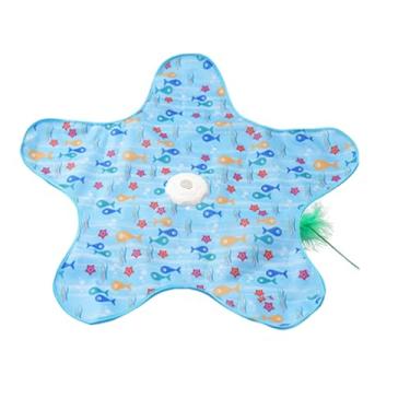 Imagem de Brinquedo para gatos | Brinquedo interno em forma de estrela, à prova de mastigação, jogos de três velocidades para dentição, caça, estimulação mental, escalada