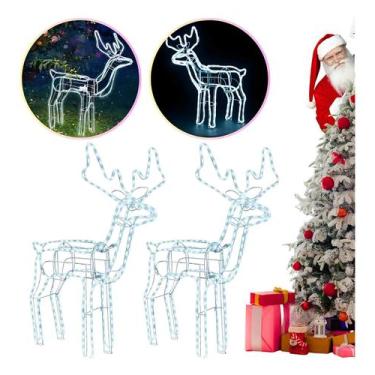 Imagem de Kit 2 Renas De Pisca Led Luzes Natalinas Luxo  - Moderna - Wincy - Nat