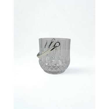 Imagem de Balde de gelo de cristal de plástico com alça