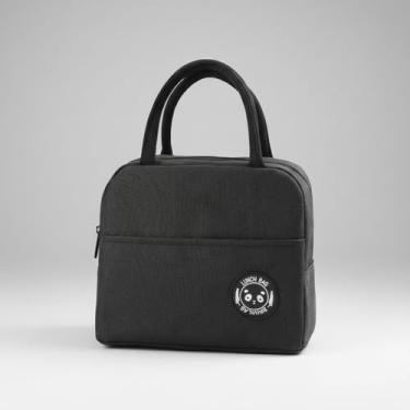 Imagem de Necessaire Térmico Porta-Marmita Fitness 2 L – Lancheira Marmiteiro Isolada, Impermeável, Reutilizável e Compacta | Ideal para Academia, Trabalho, Viagem e Dia a Dia (Preto)