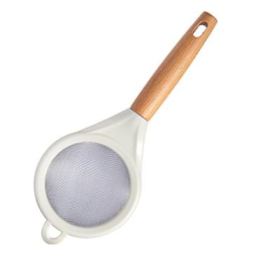 Imagem de GLOGLOW Peneira de Malha Fina Coador de Malha Fina Com Alça de Madeira, Comida Profissional Peneira de Colher de Escumadeira de Aço Inoxidável para Farinha de Açúcar Quinoa Sucos de Amido de Milho