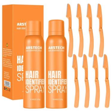 Imagem de Spray identificador de cabelo para barbear facial, ferramenta de derma