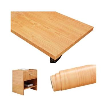 Imagem de Papel De Parede PVC Com Textura De Madeira De 55cm, Impermeável E Auto