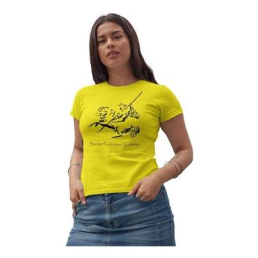 Imagem de Camiseta São Jorge Guerreiro Padroeiro Baby Look Feminina - Blackchic,