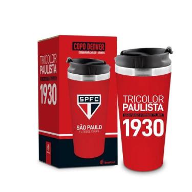 Imagem de Copo Térmico Emborrachado Time Futebol Mantém Gelado Oficial Times:São