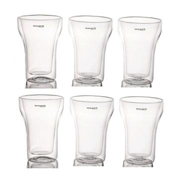 Imagem de Jogo 6 Copos Dupla Parede Suco Drink 350ml Bugatti