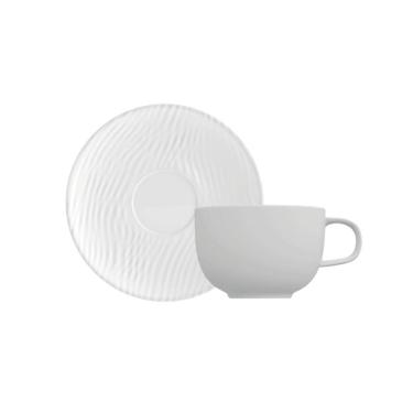 Imagem de Kit 06 Xícaras Café com Pires Branco Dunas Germer Porcelanas