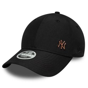 Imagem de Boné New Era Feminino 9FORTY New York Yankees Metal Preto-Feminino