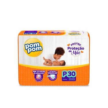 Imagem de Fralda Pom Pom Protek Proteção de Mãe Jumbo P com 30un