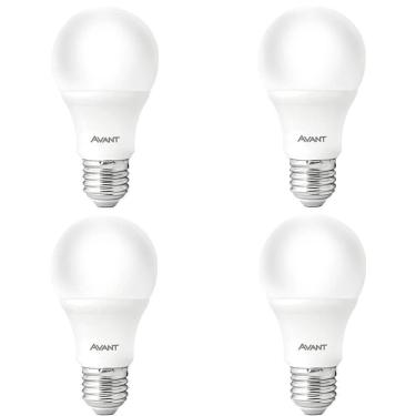 Imagem de Kit 4 Lâmpadas Pera Led Avant Branco 9w Bivolt Br810-b 6500k Base E27 - Cód 335401378