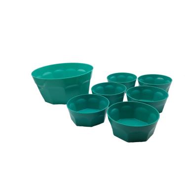 Imagem de Conjunto de sobremesa Verde Tiffany 7 peças Dehaus