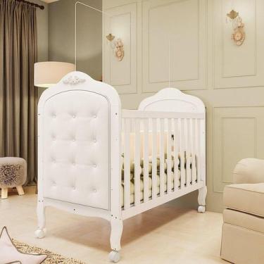 Imagem de Berço Minicama 3 em 1 com Capitonê 100% Mdf Maya Espresso Móveis Branc