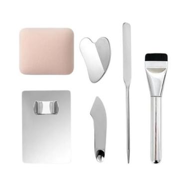 Imagem de Kit Múltiplo De Pincéis De Maquiagem Em Aço Inoxidável Para Base, Bato