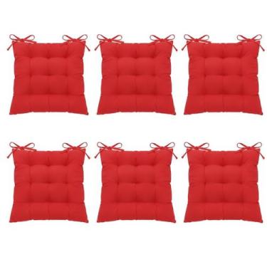 Imagem de Kit 6 Peças Futton 40x40cm Diversas Cores Futon Macio Para Cadeiras Ba