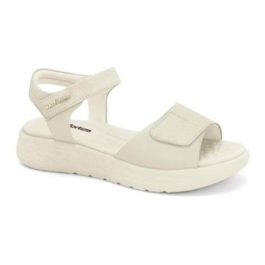 Imagem de Sandália Comfortflex Feminina Flatform tiras autocolantes Ajustável Co