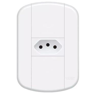 Imagem de Conjunto Tomada Padrão 2p+t 20a com Capa 4x2 Blanc+ 11239164 Fame Conjunto Tomada Padrao 2p+t 20