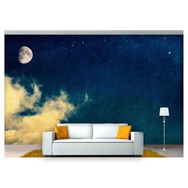 Imagem de Papel De Parede Lua Noite Nuvens Céu 3D Lua10