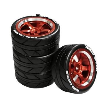 Imagem de Rodas De Metal CNC Escala 1/10 Com Pneus De Drift De 65mm Para Upgrade