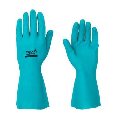 Imagem de Luva Nitrílica Sem Forro Volk Verde CA 16314 - Volk do Brasil, 9/G