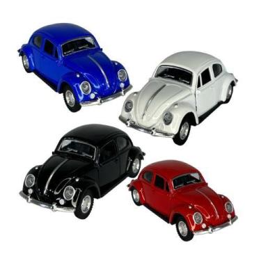 Imagem de Miniatura Fusquinha Carrinho D Ferro 04 Fusca Fricção  Abre Portas - K