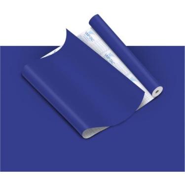 Imagem de Papel de Parede Plástico Adesivo 45CMX10M PVC Fosco Azul - VMP
