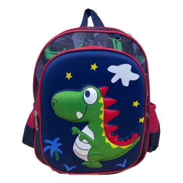 Imagem de Mochila infantil de costas dinossauro sereia pra escola creche passeio