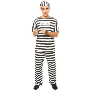 Imagem de Fantasia Presidiário Adulto Masculino - Jade Fashion, GG
