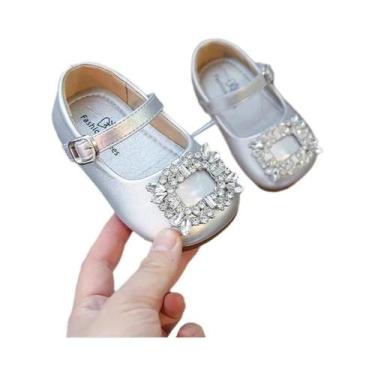 Imagem de Sapatos De Dança Para Meninas Pequenas Com Cristais Brilhantes, Sola D