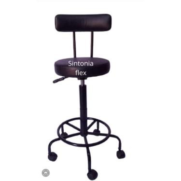 Imagem de Cadeira mocho verona estética com L duplo base em aço com rodízio corano pink