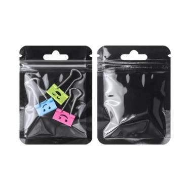 Imagem de Sacos Plásticos Transparentes Coloridos De Mylar 50 Unidades Com Fecho