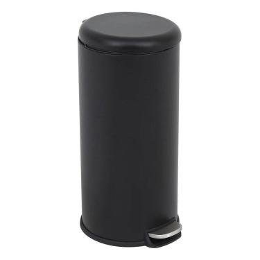 Imagem de Lixeira Cozinha 28l Preta Aco 64x34cm Abertura Com Pedal