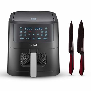 Imagem de Airfryer Ichef Smart Vision 6L e Conjunto de 2 Facas Ichef Special Cut Vermelho | 220V