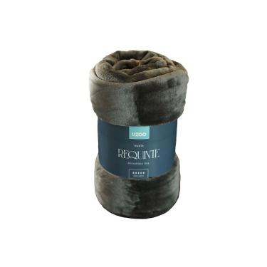 Imagem de Manta Microfibra Flannel Requinte Casal 180x220cm - Uzoo Manta Microfibra Flannel Requinte Casal 180x220cm Marrom