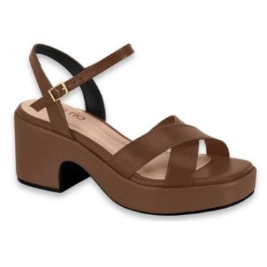 Imagem de Sandalia Feminina Beira Rio Salto Anabela Bloco Leve Casual Ref: 8517.106-Feminino