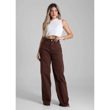 Imagem de Calça Sarja Sawary Wide Leg - 282899