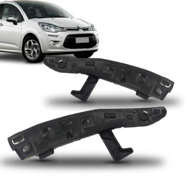 Imagem de Par guia suporte parachoque dianteiro c3 2013 2014 2015 2016 - LOMA PL