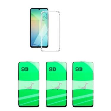 Imagem de Kit 3UN Películas de Cerâmica 9D + Capinha Silicone TPU Para Samsung G