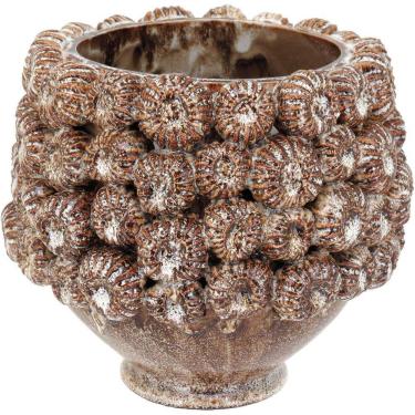 Imagem de VASO DECORATIVO ENFEITE PLANTA CERÂMICA 20x23x23cm AMARELO